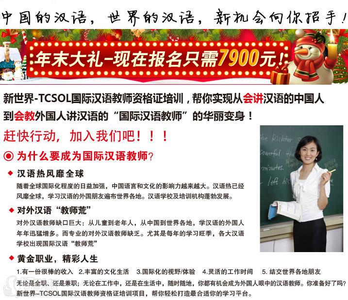 国际汉语教师资格证培训