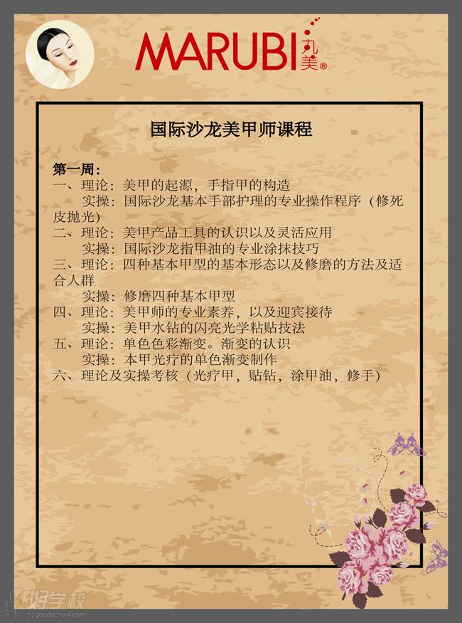 国际沙龙美甲师培训课程介绍