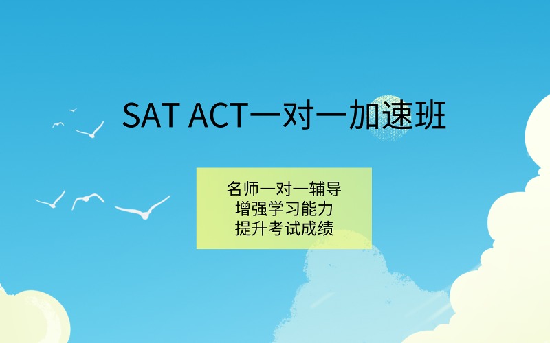 深圳SAT ACT一對一加速班