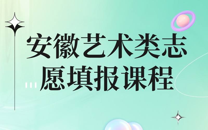 安徽藝術類志愿填報課程