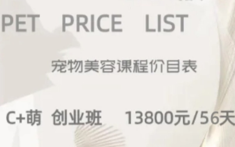 常州寵物美容師C級+百遍造型全能班