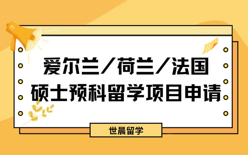 爱尔兰/荷兰/法国硕士预科留学项目申请