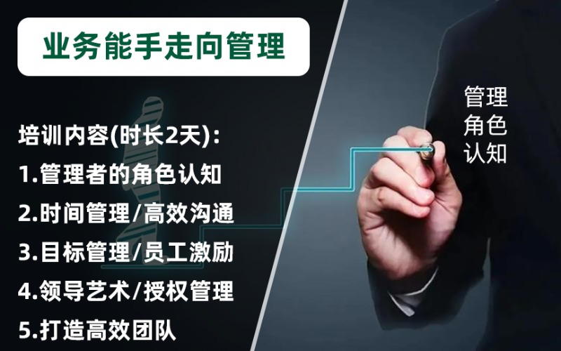 武汉业务能手走向管理培训课程