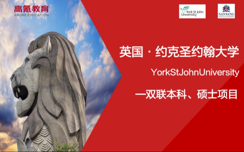 英国约克圣约翰大学与南洋管理学院双联本科/硕士项目