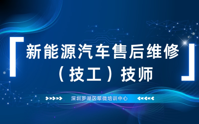 深圳新能源汽车售后维修（技工）技师