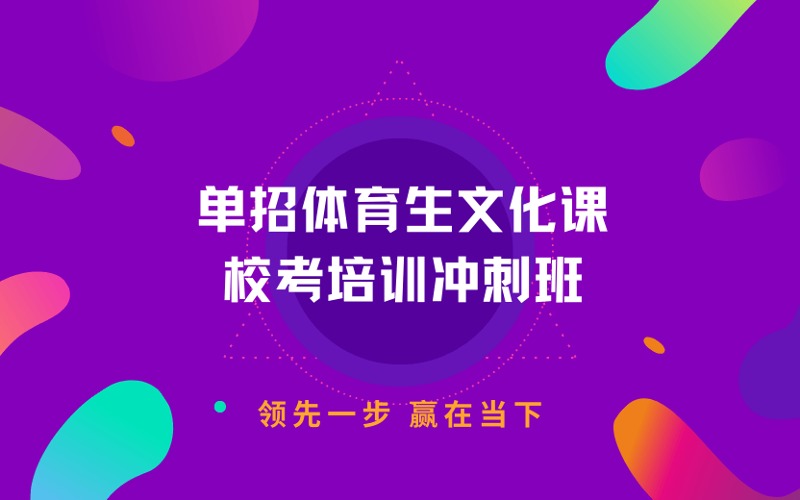 广州单招体育生文化课校考培训冲刺班