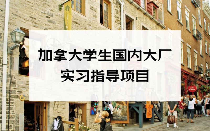 北京加拿大学生国内大厂实习指导项目