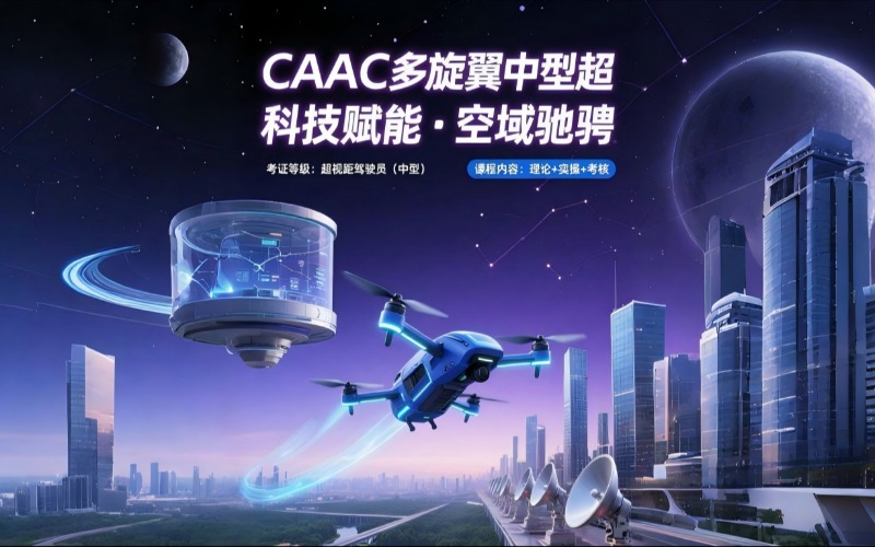 铜川CAAC多旋翼中型无人机教员考证班