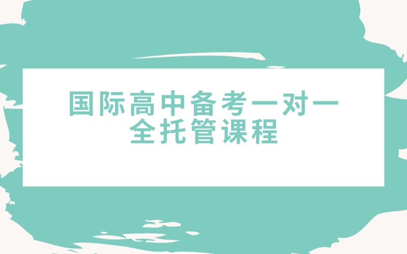 上海国际高中备考一对一全托管课程