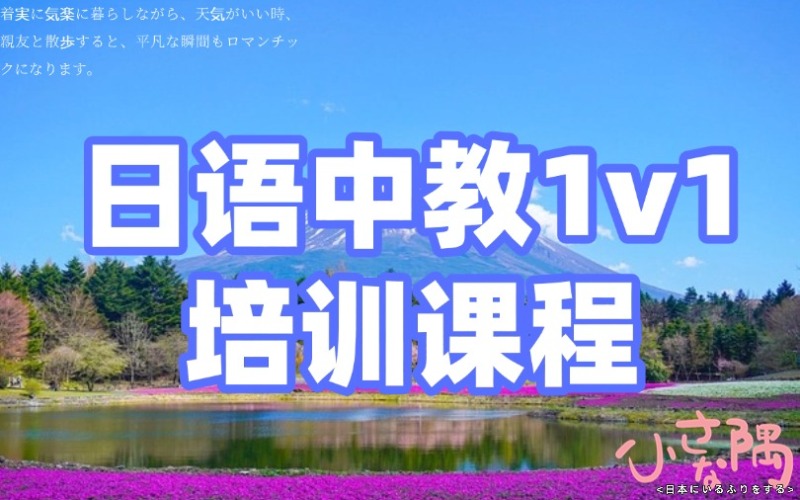 【成人/青少】日語(yǔ)中教1對(duì)1培訓(xùn)課程