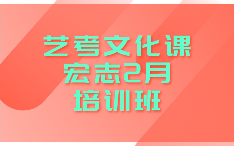 武漢藝考文化課宏志2月培訓(xùn)班