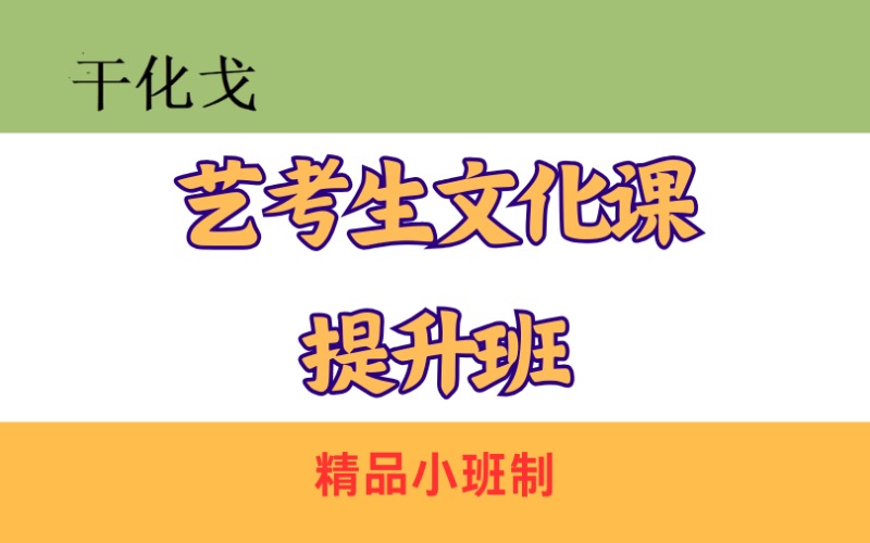 北京艺考生文化课提升班