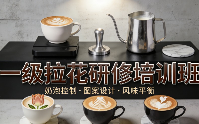 东莞咖啡一级拉花研修培训班