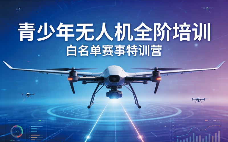 翼飞冲天·青少年无人机全阶培训+白名单赛事特训营