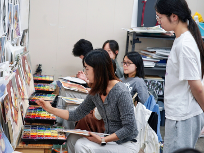上海方圆艺术高中美术课堂展示