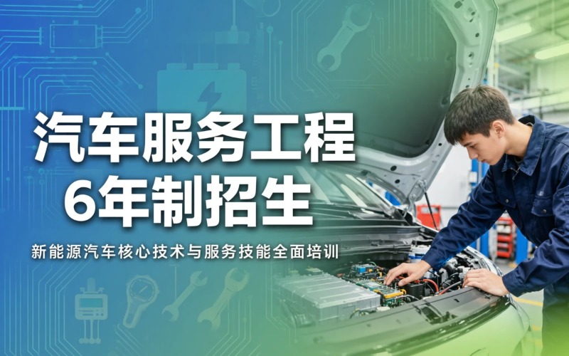 成都汽车服务工程初中起点6年中专招生简章