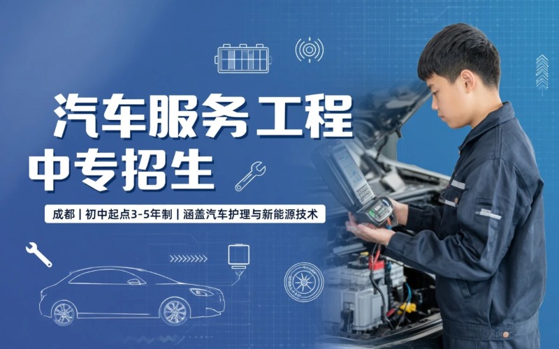 成都汽车服务工程初中起点学制3-5年中专招生简章