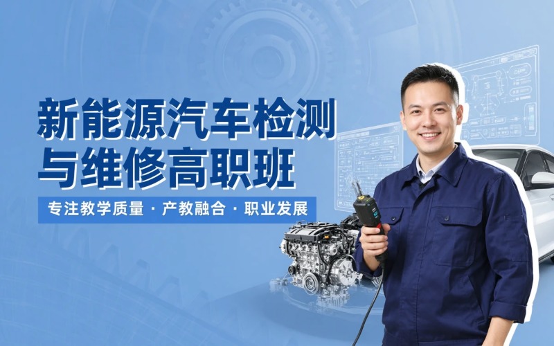 新能源汽车检测与维修专业初中起点三年制中技冲刺高职高考班
