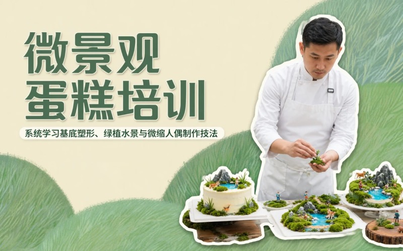 青岛微景观蛋糕培训课程
