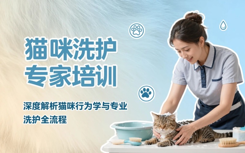 南通猫咪专业洗护培训课