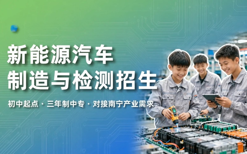 新能源汽车制造与检测初中起点三年制中专招生简章