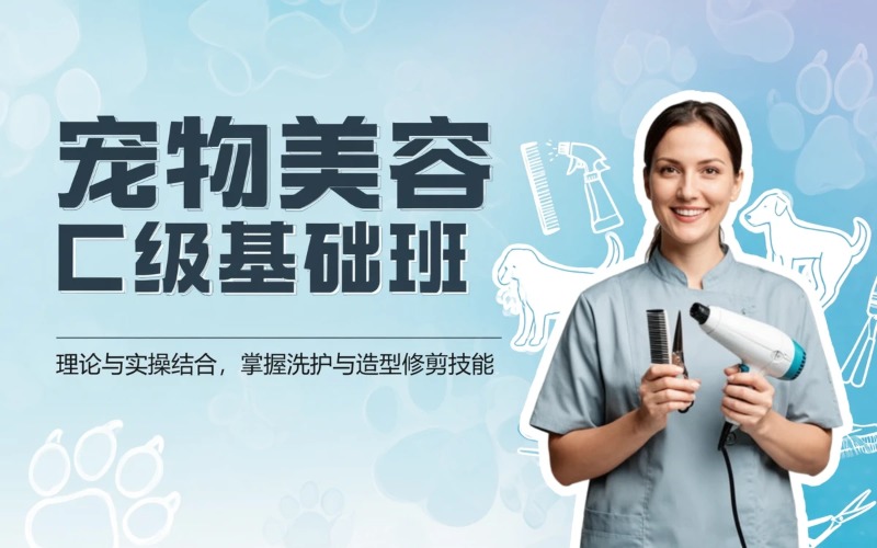 昆明宠物美容C级基础培训班