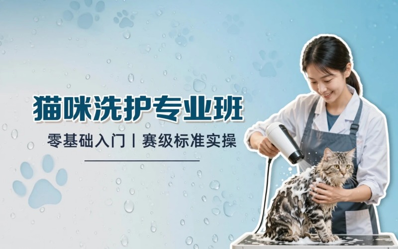 杭州猫咪洗护专业培训班