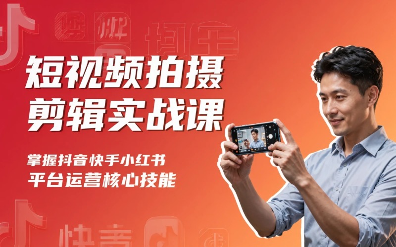 南京短视频拍剪运营综合实战课