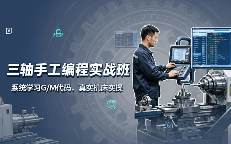 济南加工三轴手工编程与操机班